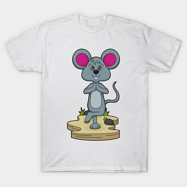 Mouse at Yoga Fitness T-Shirt by Markus Schnabel